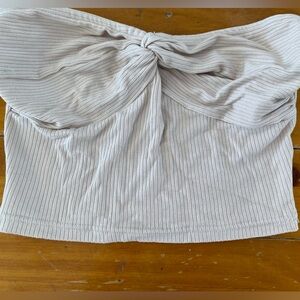 Ribbed Knot Detail Tube Top